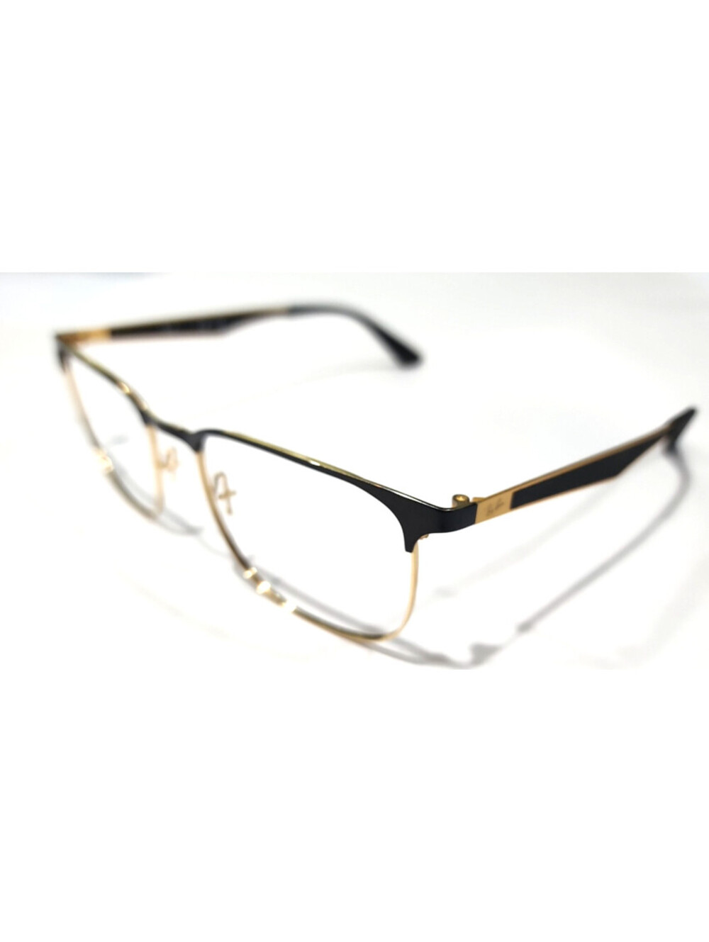 Ray Ban RB6363 2890 No Nose Pads Black Square Gold Eyeglasses Frame 54-18 145